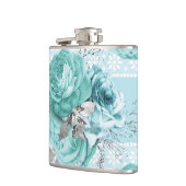 青いバラとレース フラスク (左)