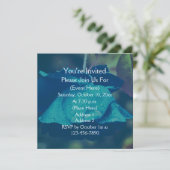 青いバラと雨滴の花 招待状 (スタンド正面)