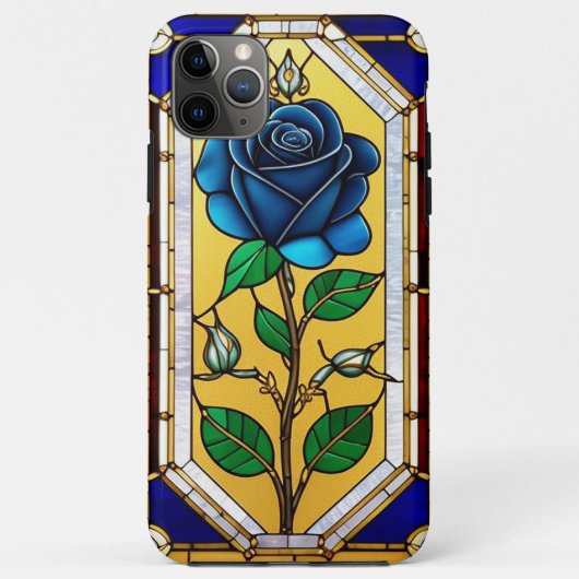 青いバラのステンドグラス窓 Case-Mate iPhoneケース (裏面)