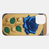 青いバラのステンドグラス窓 Case-Mate iPhoneケース (裏面 (横))