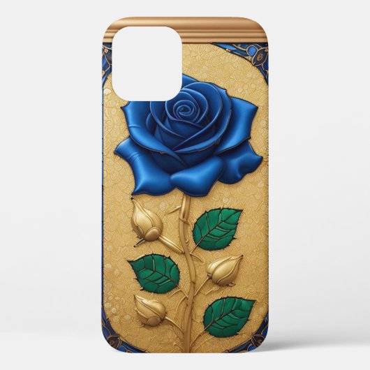 青いバラのステンドグラス窓 Case-Mate iPhoneケース (裏面)
