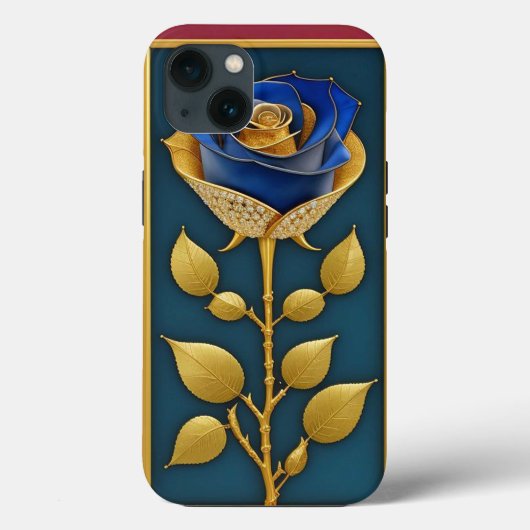 青いバラのステンドグラス窓 Case-Mate iPhoneケース (裏面)
