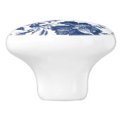 青いバラのドア/引き出しの引き出し セラミックノブ (側面)