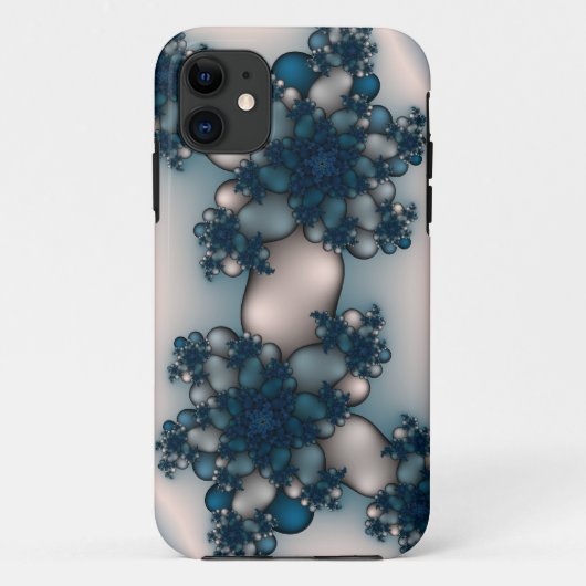 青いバラのフラクタル Case-Mate iPhoneケース (裏面)