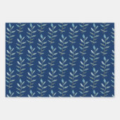 青いバラのラッピングペーパー シート (正面3)