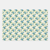 青いバラの包装紙 ラッピングペーパーシート (正面2)