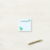 青いバラの投稿メモ ポストイット (デスク上)