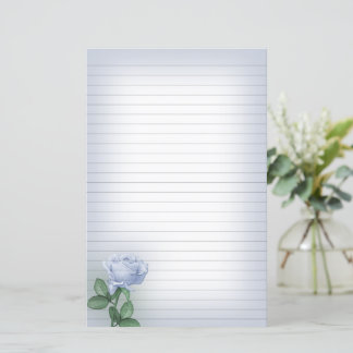 青いバラの文房具