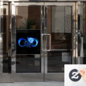 青いバラの無限大 ウィンドウサイン (オフィスドア)