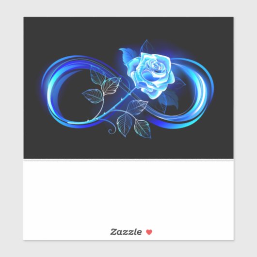 青いバラの無限大 シール (シート)