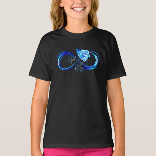 青いバラの無限大 Tシャツ (正面)