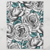 青いバラの白い葉バラ (裏面)