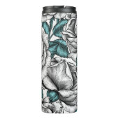 青いバラの白い葉バラ タンブラー (裏面)