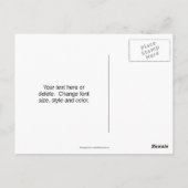 青いバラの花のカスタマイズカード ポストカード (裏面)