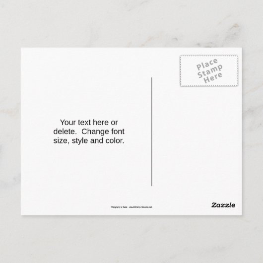 青いバラの花カスタマイズギフト ポストカード (裏面)