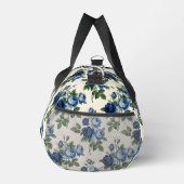 青いバラの花柄 ダッフルバッグ (右)