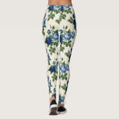 青いバラの花柄 レギンス (裏面)