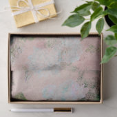 青いバラの赤面ピンクのデコページ 薄葉紙 (ギフト)