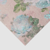 青いバラの赤面ピンクのデコページ 薄葉紙 (詳細)