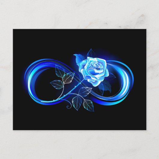 青いバラの輝くインフィニティ 案内ポストカード (正面)