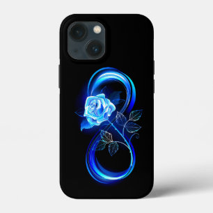 青いバラの輝くインフィニティ iPhone 13 MINIケース