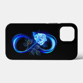 青いバラの輝くインフィニティ Case-Mate iPhoneケース (裏面 (横))