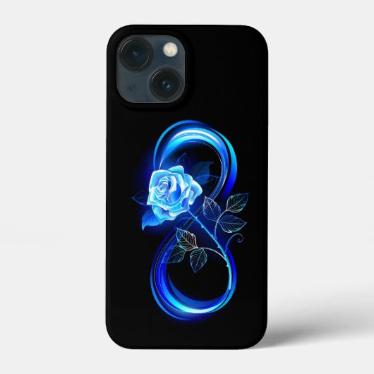 青いバラの輝くインフィニティ Case-Mate iPhoneケース (裏面)