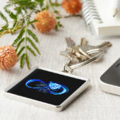 青いバラの輝く無限大 キーホルダー (側面)