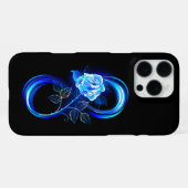 青いバラの輝く無限大 iPhoneケース (裏面横)