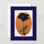 青いバラはがき ポストカード (正面/裏面)