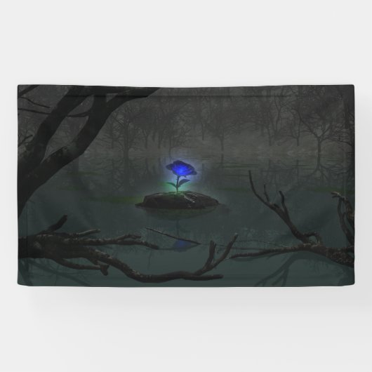 青いバラバナー 横断幕 (横)