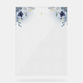 青いバラバプテスマの座席表 アクリルサイン