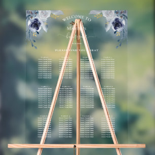 青いバラバプテスマの座席表 アクリルサイン