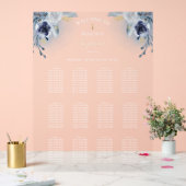 青いバラバプテスマの座席表 アクリルサイン (ウェディング)