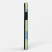 青いバラパターンの緑の後円部分 Case-Mate iPhoneケース (裏面/右)