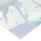 青いバラパターン テーブルクロス (アングル)