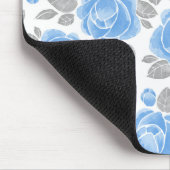 青いバラパターン マウスパッド (コーナー)