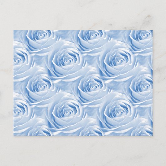 青いバラ壁紙パターン ポストカード (正面)