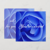 青いバラ招待 招待状 (正面/裏面)