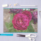 青いバラ暗い赤紫色ピンクレッドマゼンタティッシュペーパー 薄葉紙 (クラフト)