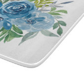 青いバラ水色 カッティングボード (角)