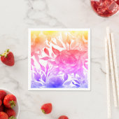 青いバラ紫の水色の開花 スタンダードカクテルナプキン (インサイチュ)