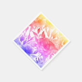 青いバラ紫の水色の開花 スタンダードカクテルナプキン (角)