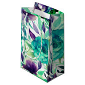 青いバラ紫の水色の開花 スモールペーパーバッグ (正面アングル)