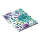 青いバラ紫の水色の開花 ノートパッド (アングル)