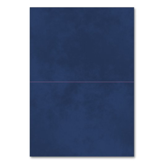 青いバラ結婚のDIY折り曲げ座席表（タイトル付き） テーブルナンバー (裏面)