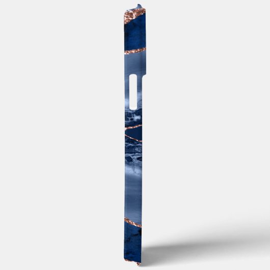 青いバラ金ゴールドを生成する大理石名スクリプト Case-Mate iPhoneケース (裏面 / 右)