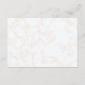 青いバラ金ゴールド結婚大理石のエンクロージャカード エンクロージャーカード (裏面)