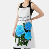青いバラ青い花 エプロン (インサイチュ)