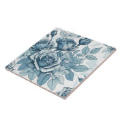 青いバラ タイル (側面)